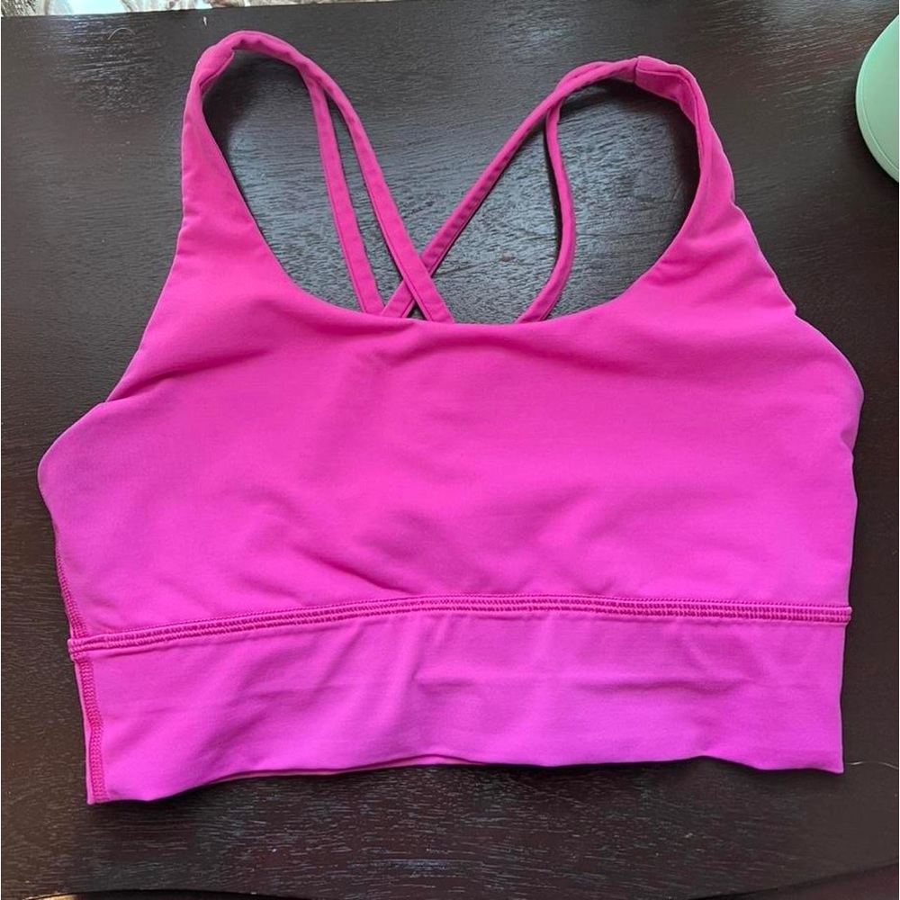 Lululemon Long Line Energy Bra Sonic Pink